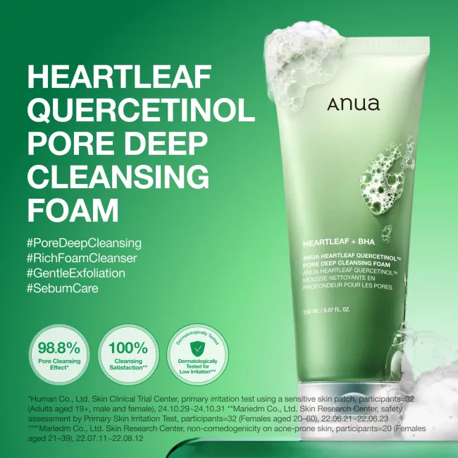 Anua US Cleanser Heartleaf Quercetinol Pore Deep Cleansing Foam