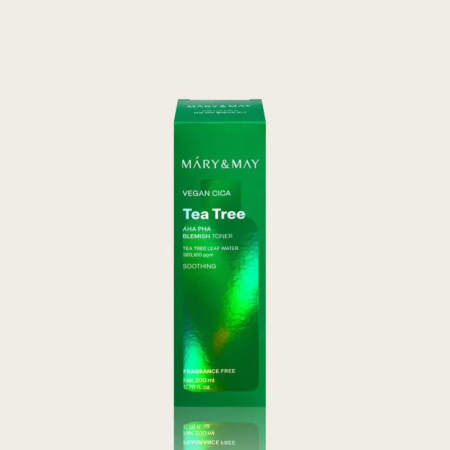 Mary&May Vegan CICA Tea Tree AHA PHA Blemish Toner 200ml