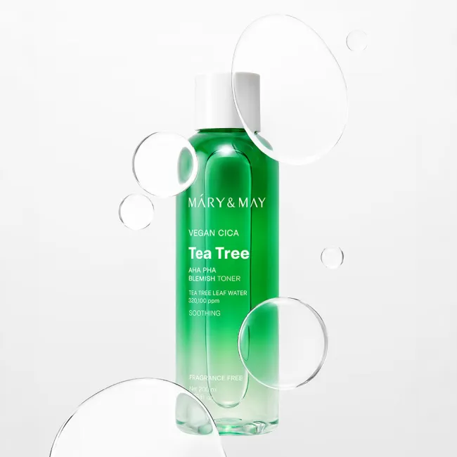 Mary&May Vegan CICA Tea Tree AHA PHA Blemish Toner 200ml