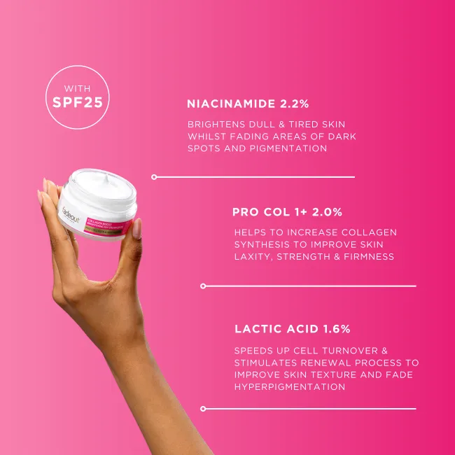 Collagen Boost Brightening Day Cream SPF25 - Fade Out Skincare