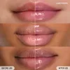 before & after Lip Sleeping Mask Gummy Bear on model.