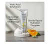 MISSHA Vita C Plus Clear Complexion Foaming Cleanser tube with Ascorbic Acid, Multi-Acid Exfoliation, and Liposomal Delivery Technology to help with barrier repair.