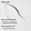 Product packaging with text about Bio-Active Ceramides and 5% Gransil Blur X-11 technology.