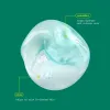 Clear light-blue peel-off gel mask dome with cucumber and aloe callouts