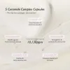 5 Ceramide Complex Capsules of haruharu wonder Black Rice 5 Ceramide Barrier Moisturizing Cream with their functions and benefits on the cream soft textured background